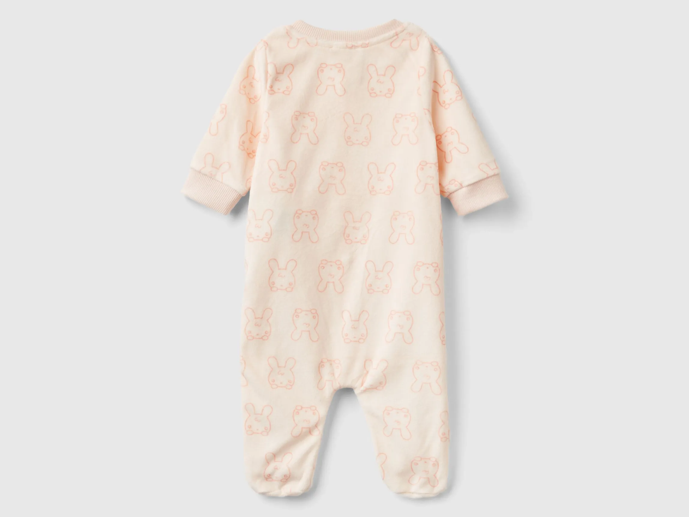 Long onesie with bunny print