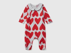 Long onesie with logo print