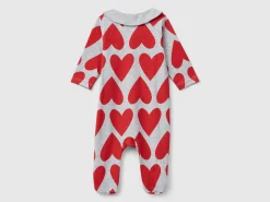 Long onesie with logo print