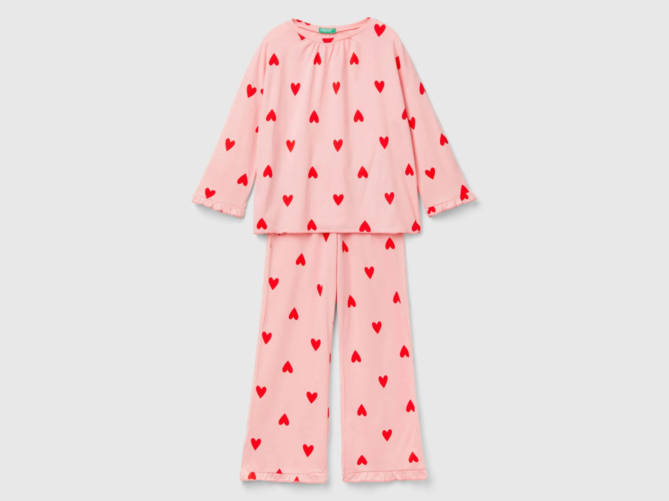 Long pyjamas with heart print