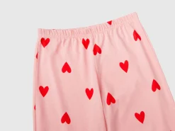 Long pyjamas with heart print