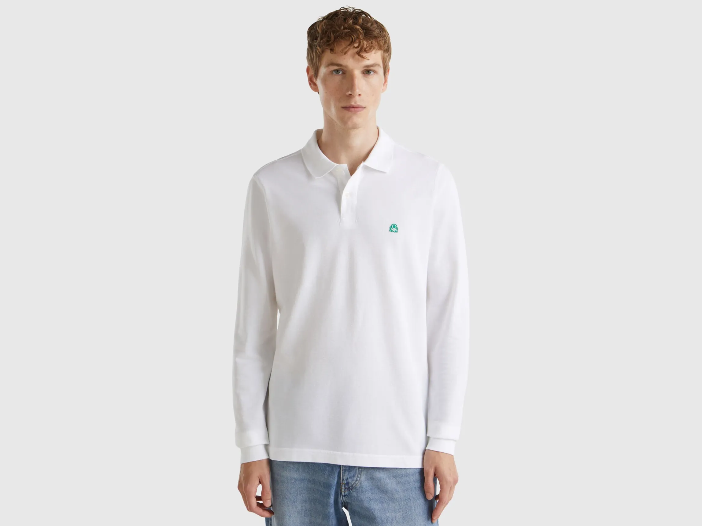 Long sleeve 100% cotton polo