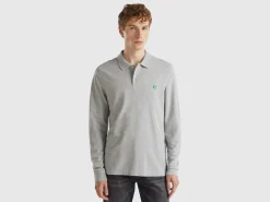 Long sleeve 100% cotton polo