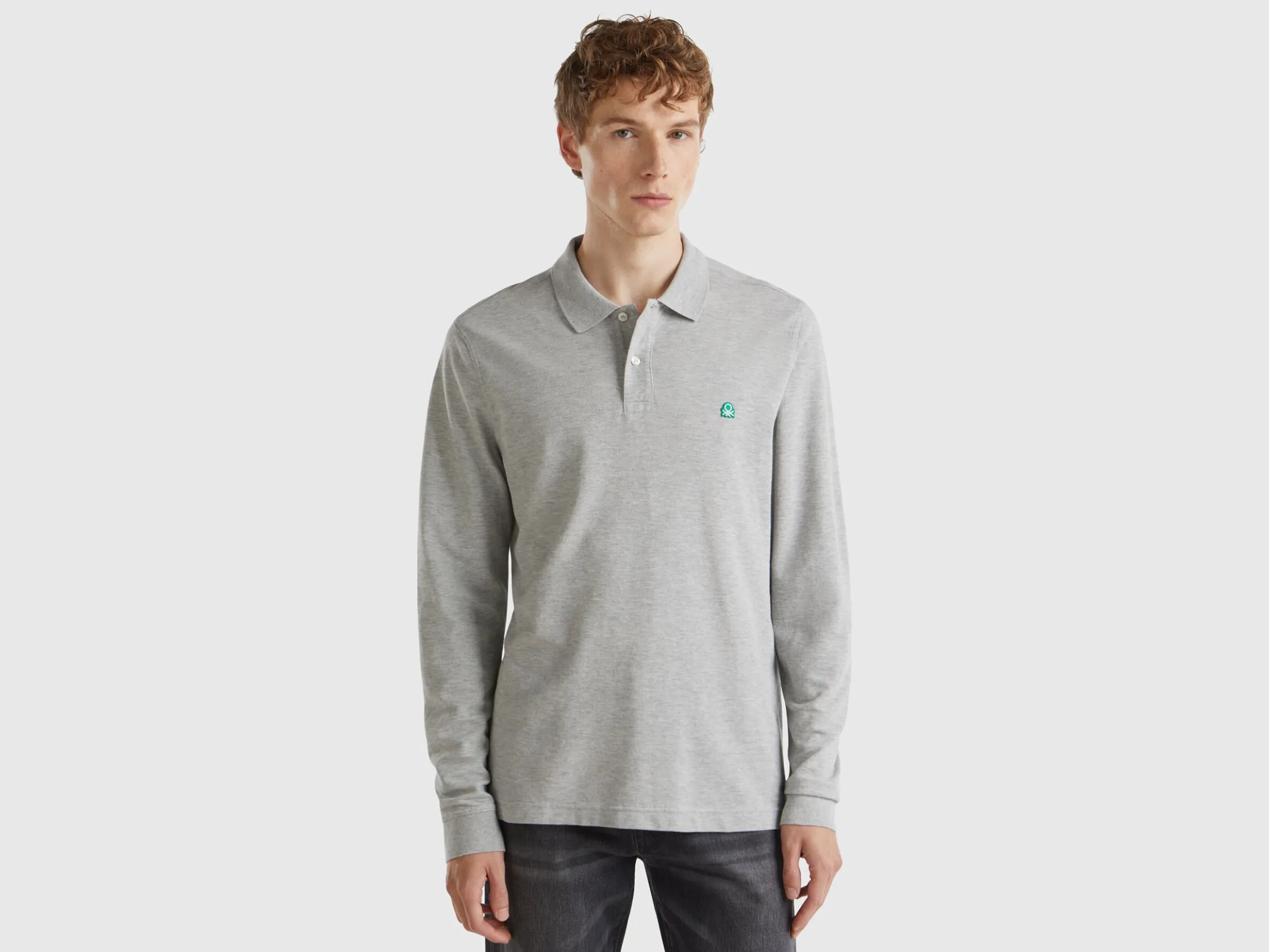 Long sleeve 100% cotton polo