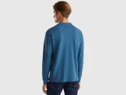 Long sleeve 100% cotton polo