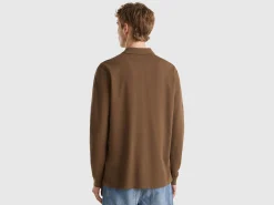 Long sleeve 100% cotton polo