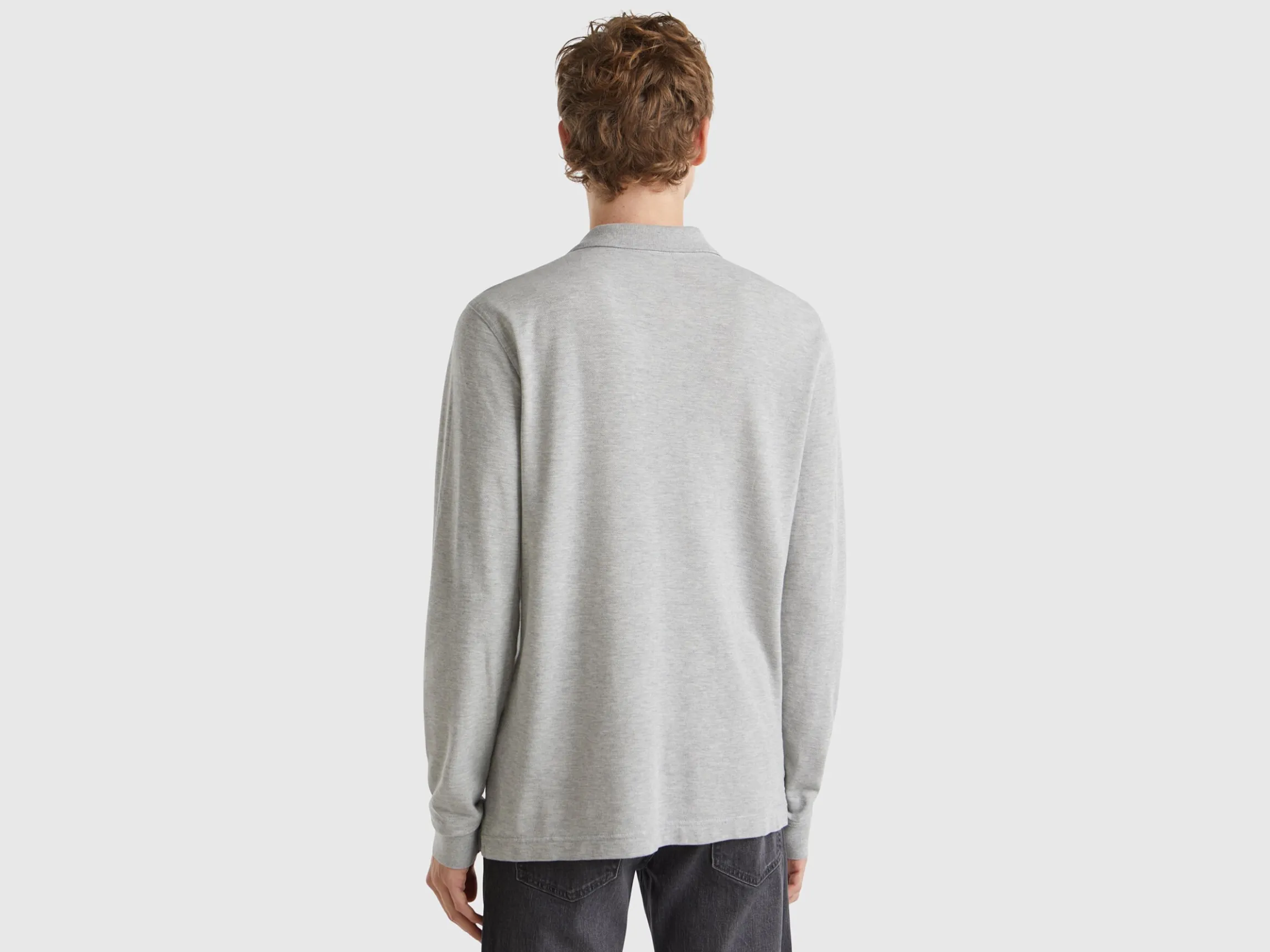 Long sleeve 100% cotton polo