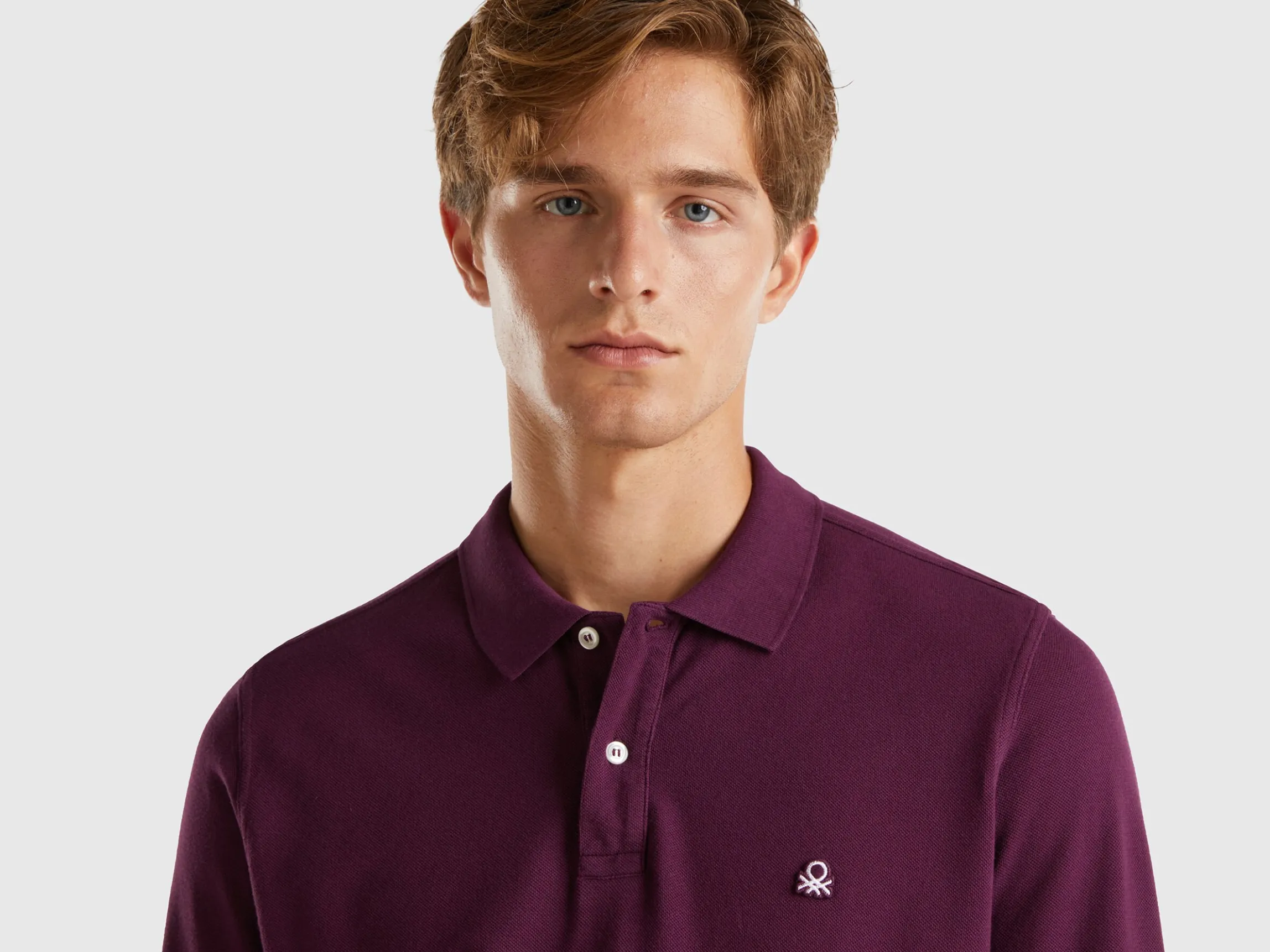 Long sleeve 100% cotton polo