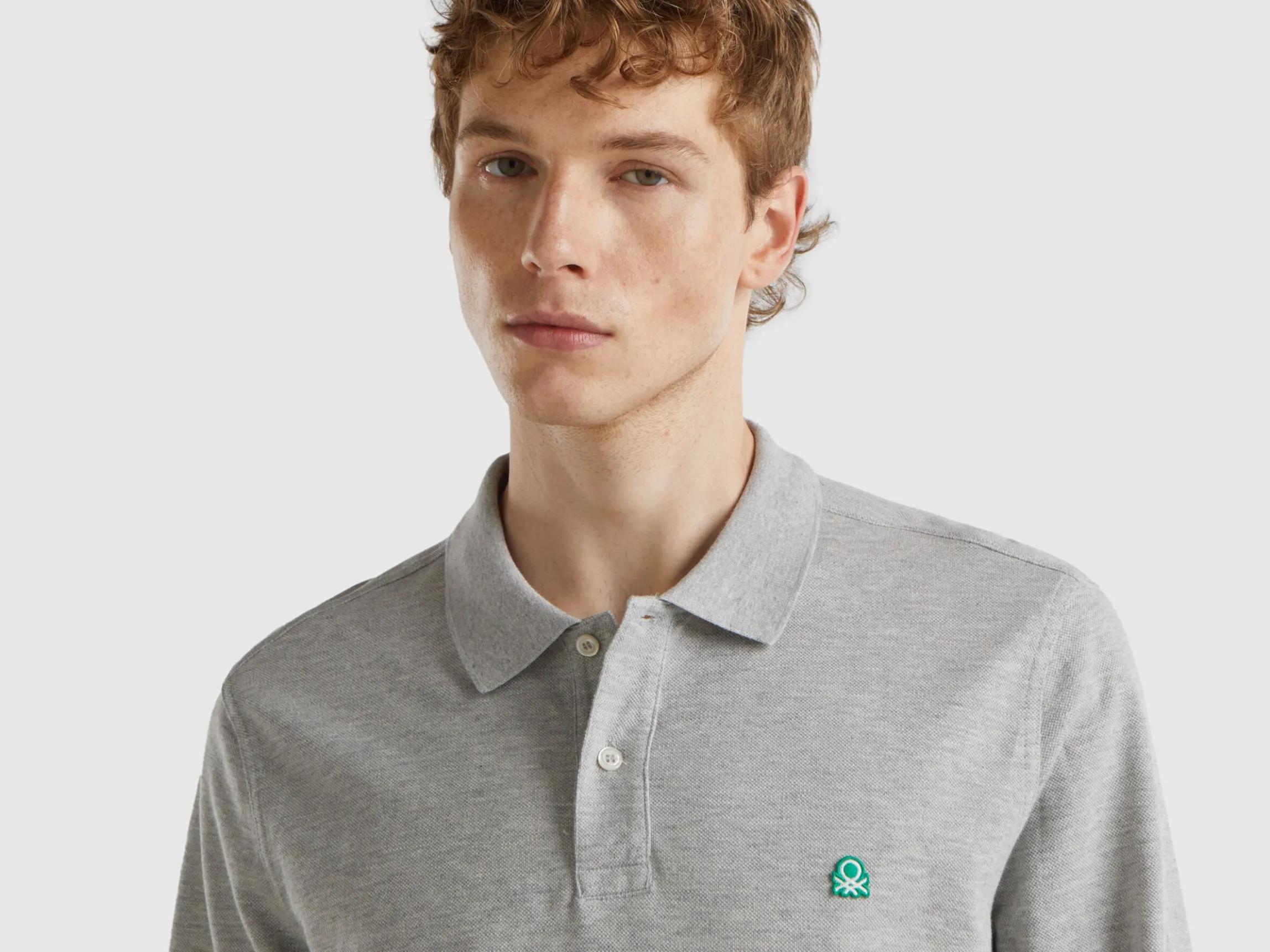 Long sleeve 100% cotton polo
