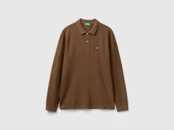 Long sleeve 100% cotton polo