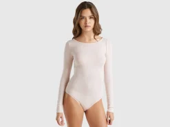 Long sleeve bodysuit in viscose