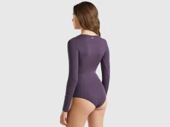 Long sleeve bodysuit in viscose