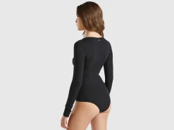 Long sleeve bodysuit in viscose