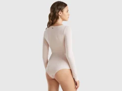 Long sleeve bodysuit in viscose