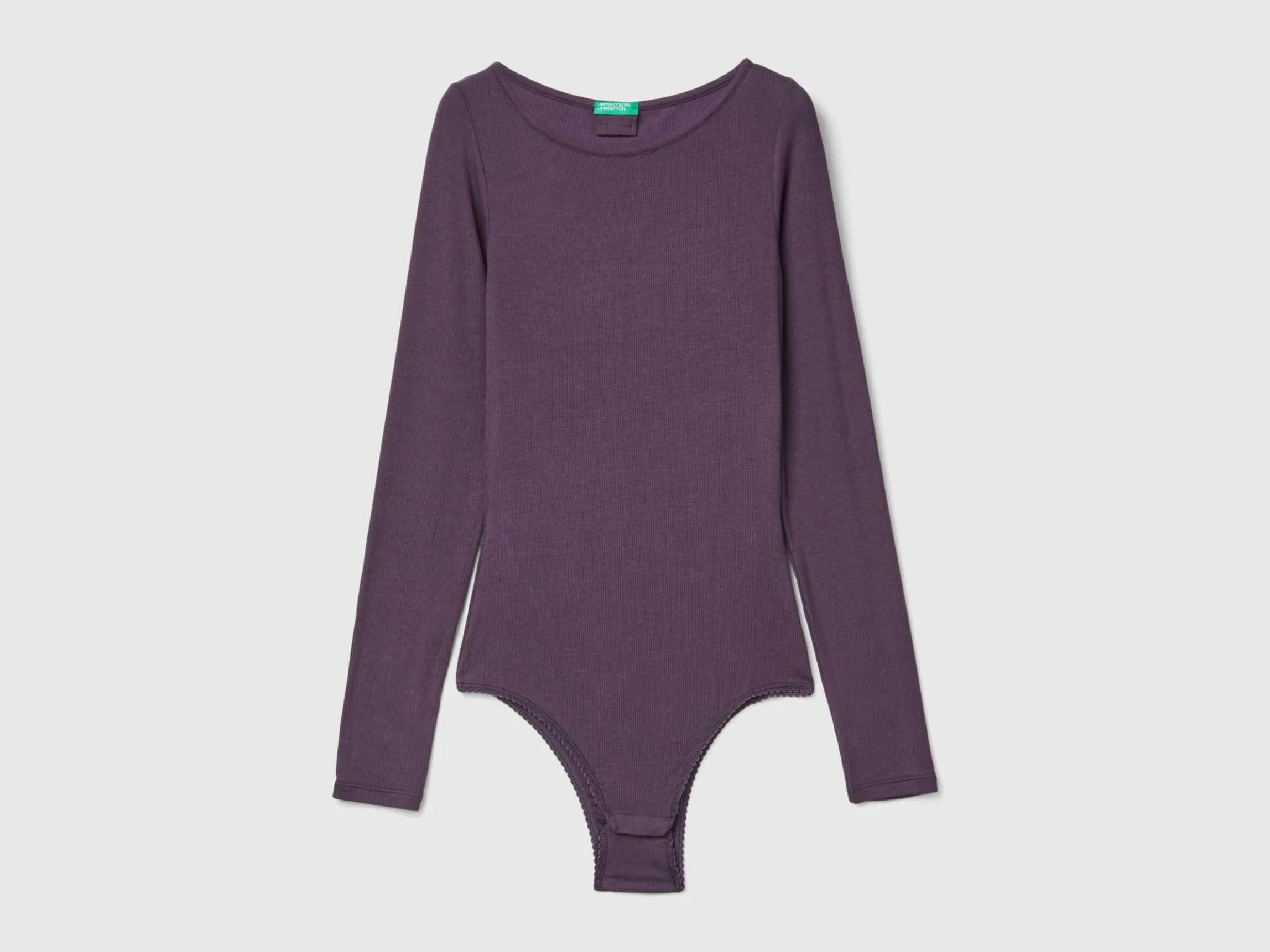 Long sleeve bodysuit in viscose