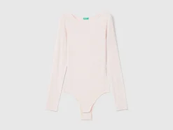 Long sleeve bodysuit in viscose