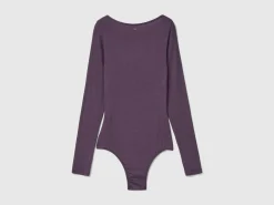 Long sleeve bodysuit in viscose