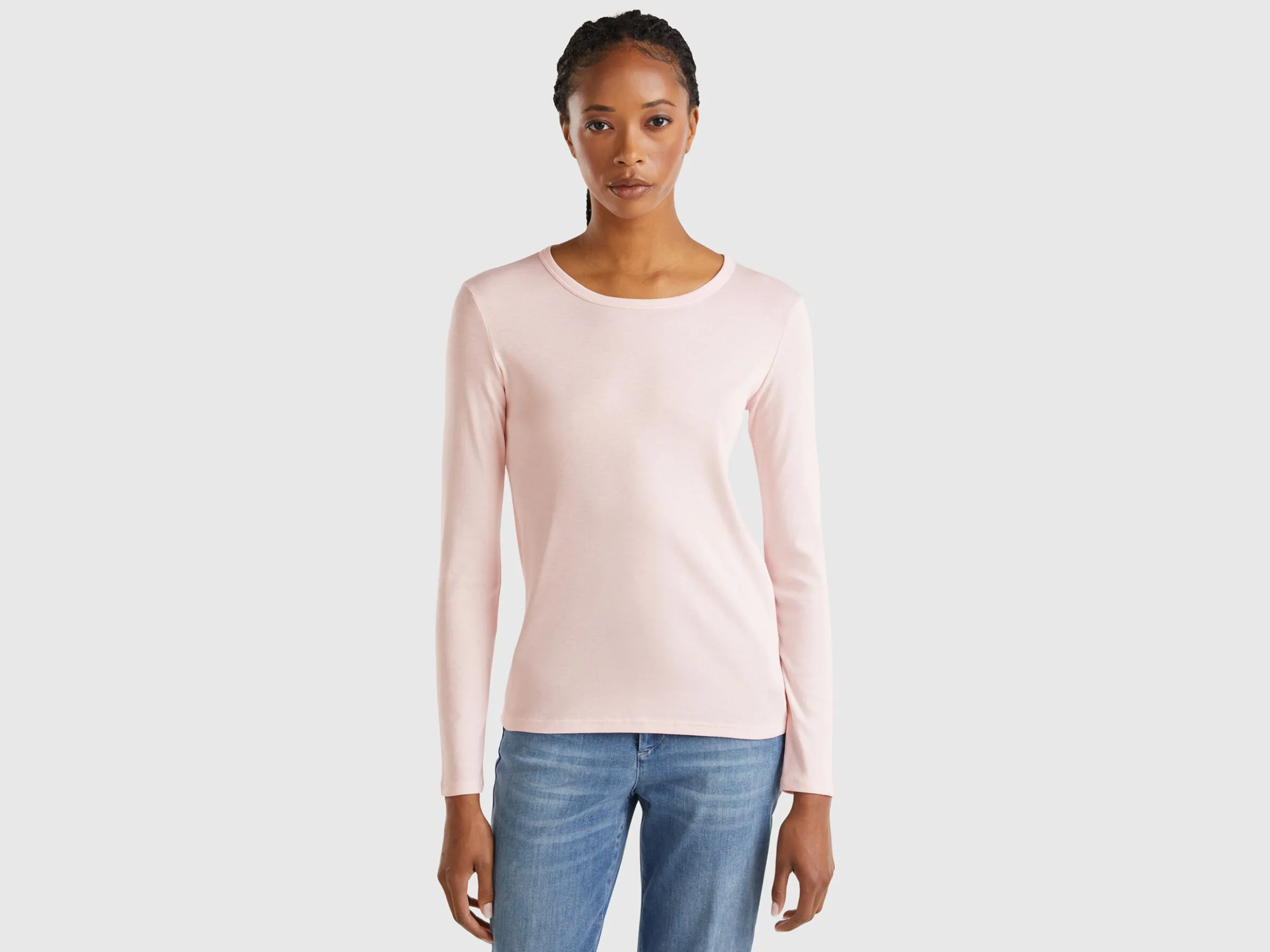 Long sleeve pure cotton t-shirt