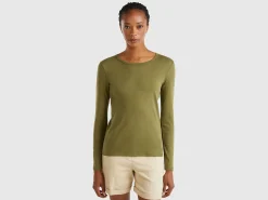 Long sleeve pure cotton t-shirt