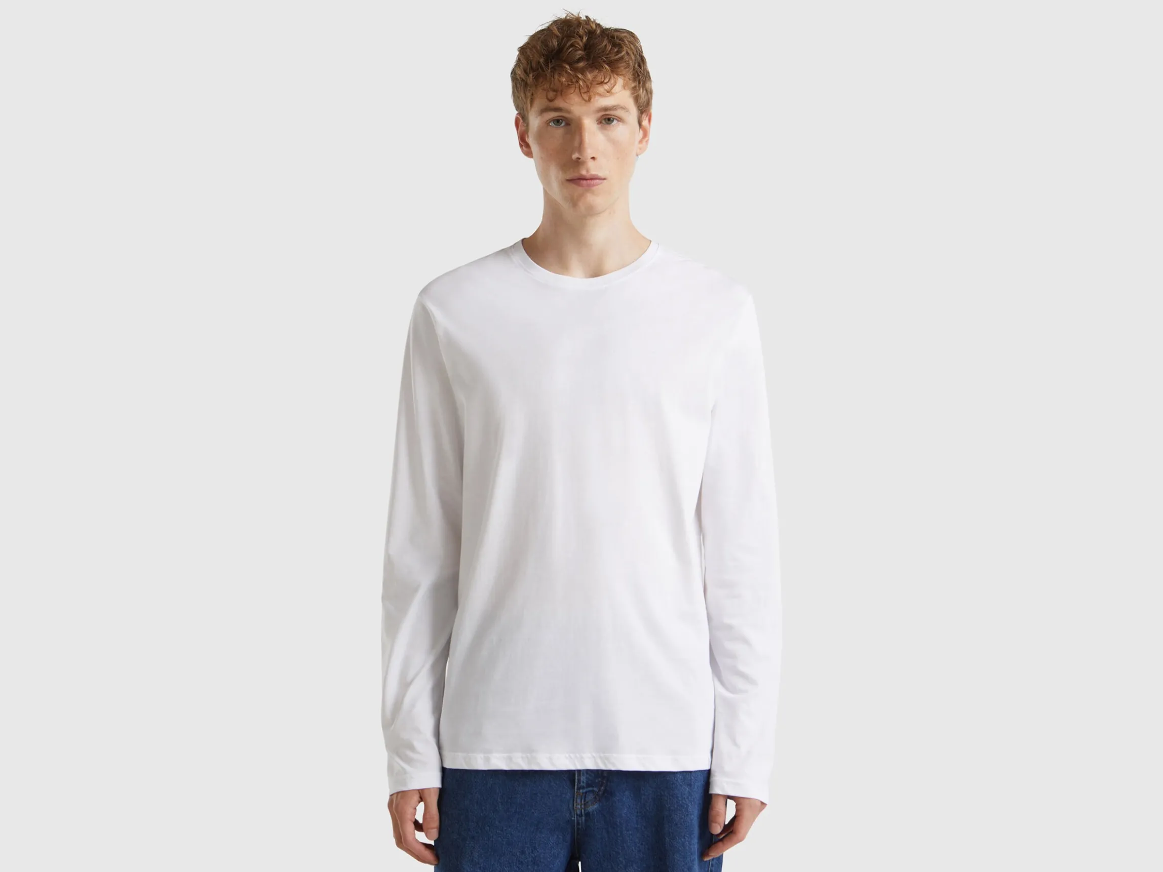 Long sleeve pure cotton t-shirt