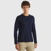Long sleeve pure cotton t-shirt
