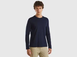 Long sleeve pure cotton t-shirt