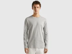 Long sleeve pure cotton t-shirt