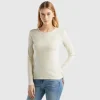 Long sleeve pure cotton t-shirt