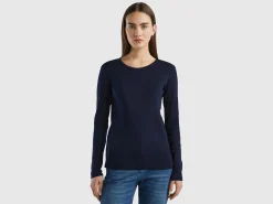 Long sleeve pure cotton t-shirt