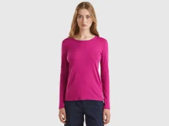 Long sleeve pure cotton t-shirt