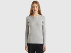 Long sleeve pure cotton t-shirt