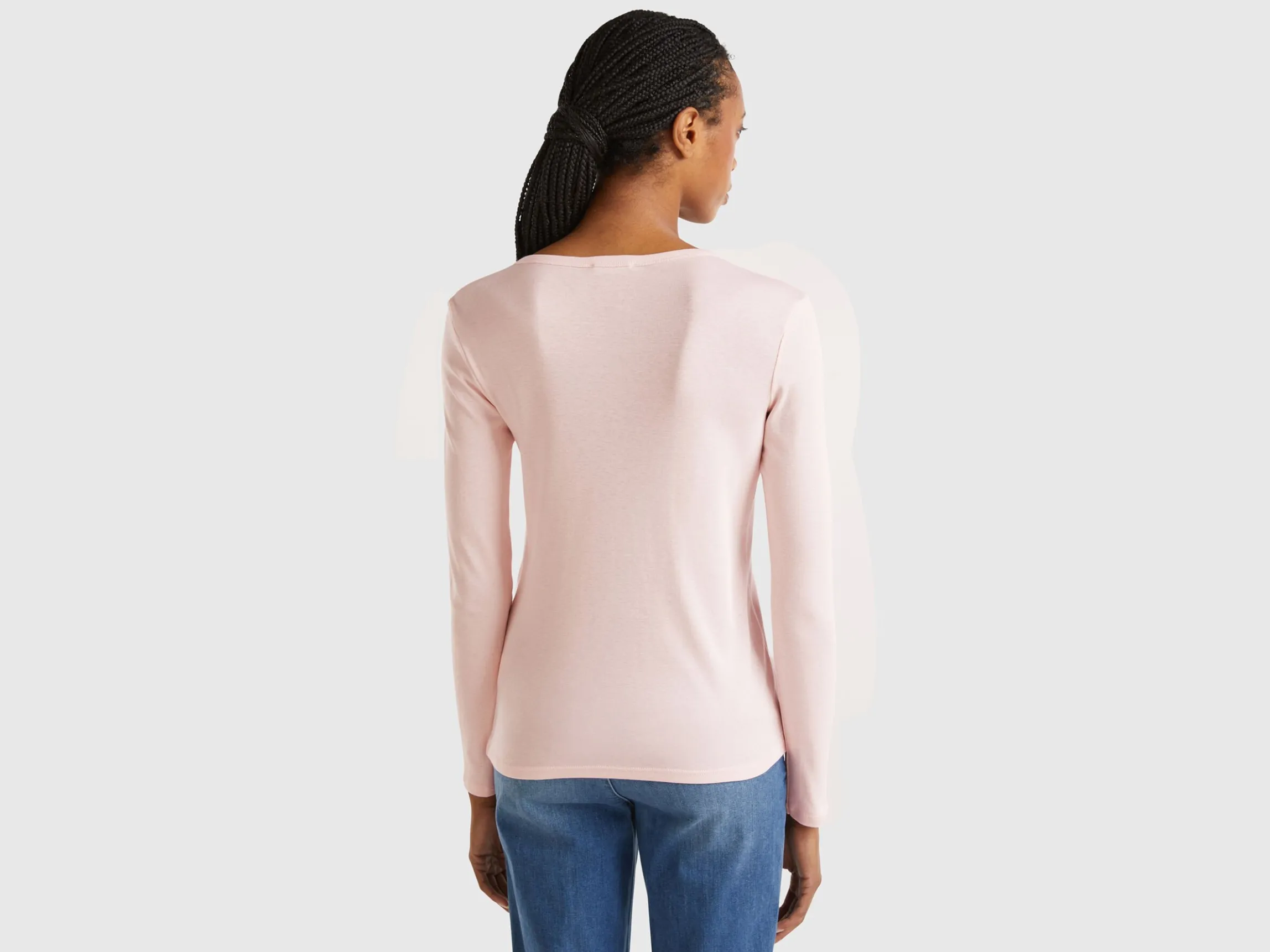 Long sleeve pure cotton t-shirt