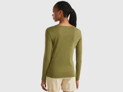 Long sleeve pure cotton t-shirt