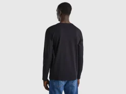 Long sleeve pure cotton t-shirt