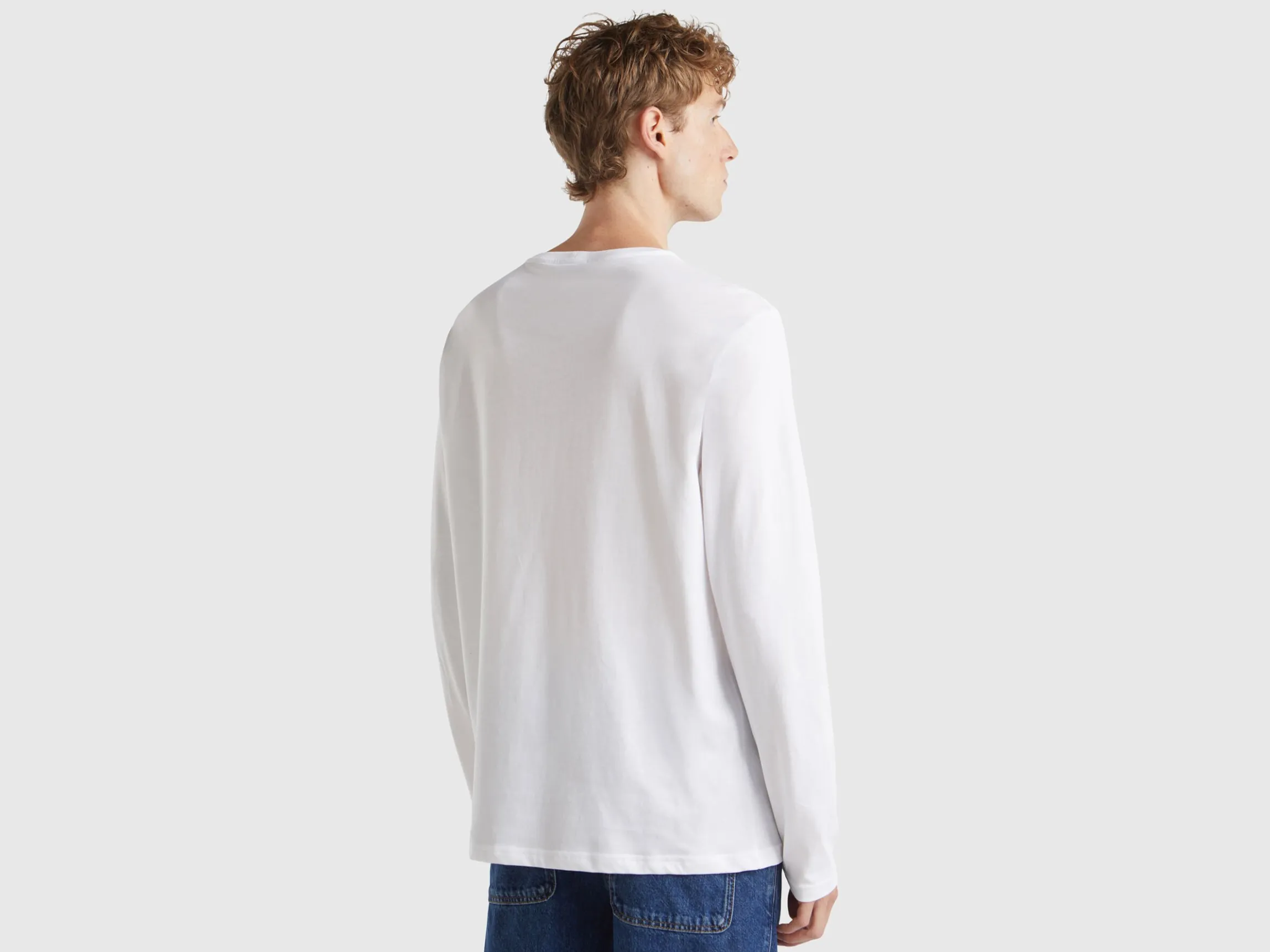 Long sleeve pure cotton t-shirt