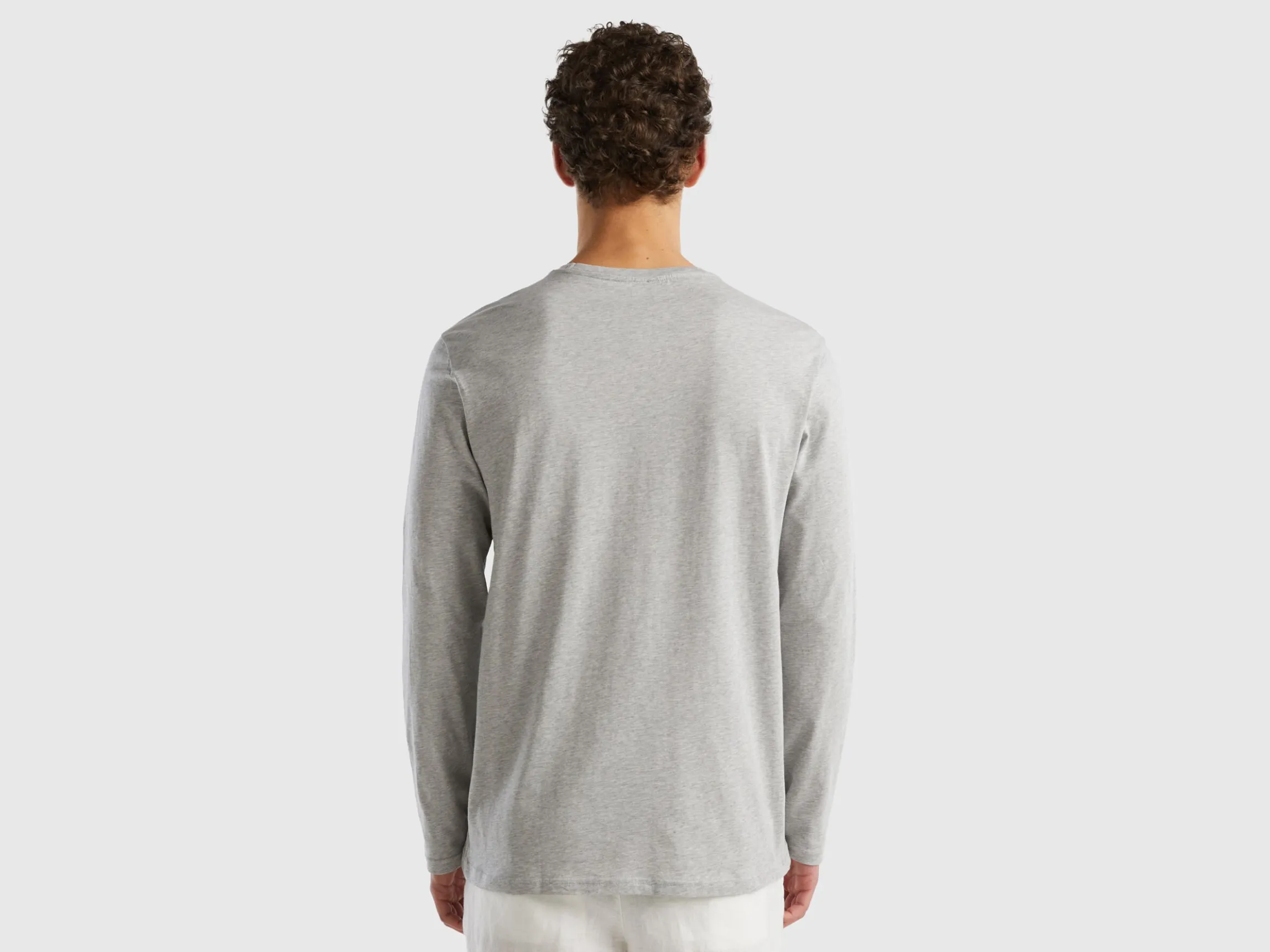 Long sleeve pure cotton t-shirt