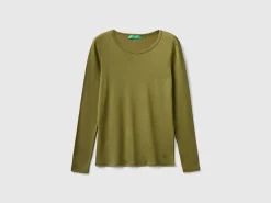 Long sleeve pure cotton t-shirt