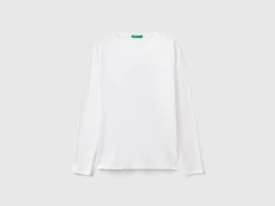 Long sleeve pure cotton t-shirt