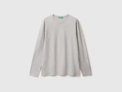 Long sleeve pure cotton t-shirt