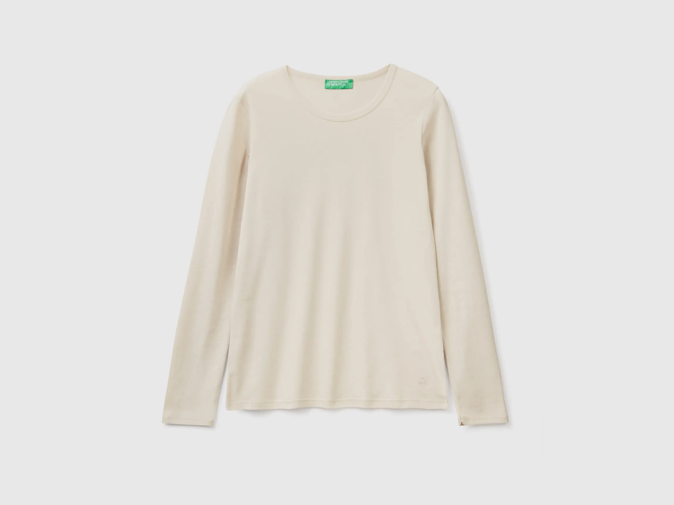 Long sleeve pure cotton t-shirt