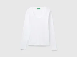 Long sleeve pure cotton t-shirt