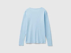 Long sleeve pure cotton t-shirt