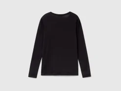 Long sleeve pure cotton t-shirt