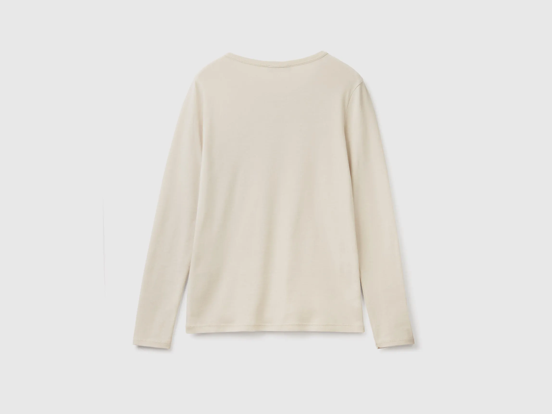 Long sleeve pure cotton t-shirt