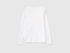 Long sleeve pure cotton t-shirt