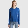 Long sleeve sweater in silk blend