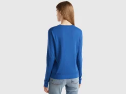 Long sleeve sweater in silk blend