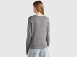 Long sleeve sweater in silk blend