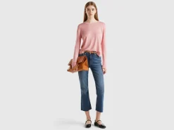 Long sleeve sweater in silk blend