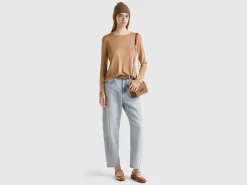 Long sleeve sweater in silk blend
